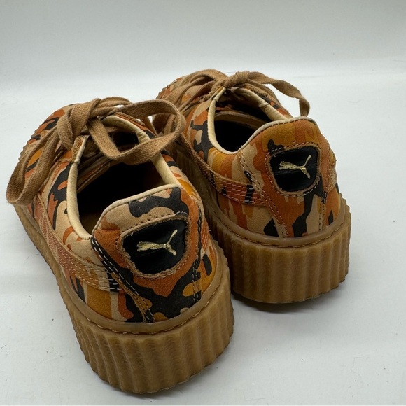 Puma x fenty creepers Rihanna orange camo platform leather sneakers women’s 7.5 - Picture 5 of 8